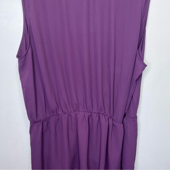 Melissa McCarthy Purple Faux Wrap Sleeveless Blouse Size 2x - Picture 5 of 10